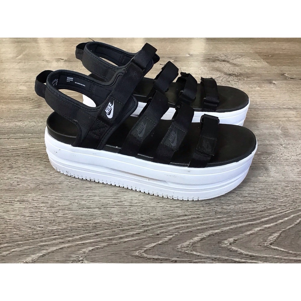 Nike Icon Classic Sandals Platform Slides Shoes DH0224-001 Black Womens Size 11